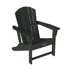 Green 6 Back panel fixed Outdoor Adirondack Chair for Garden Porch Patio Deck Backyard with Weather Resistan