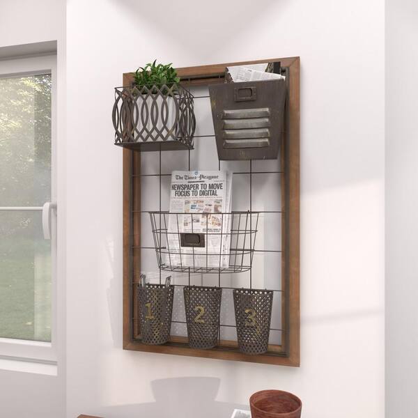 Wall-mounted Metal Racks Without Perforation Wall Decoration Office Storage Tool 