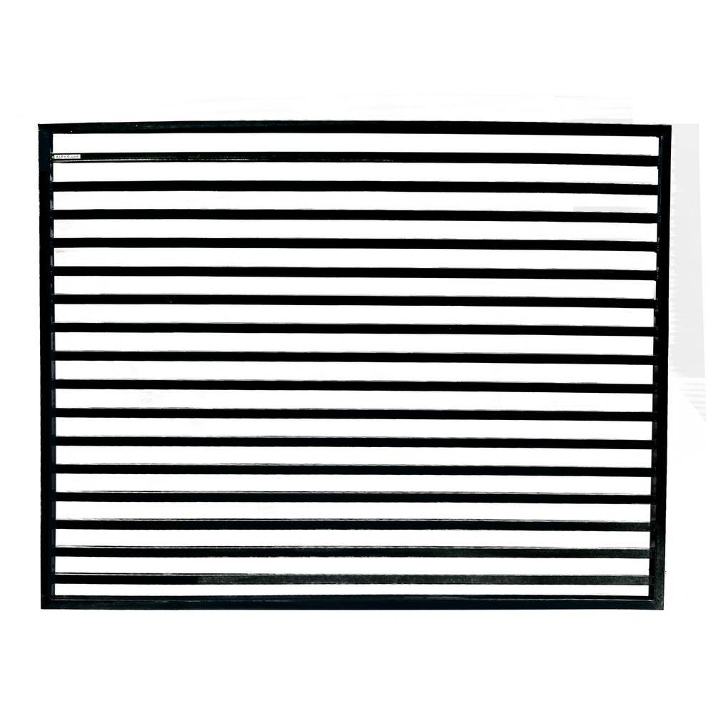 Milan Style Black Galvanized Steel Dual Swing Driveway Gate 18x6 Feet
