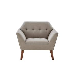 Newport Light Grey Tufted Lounge Arm Chair