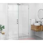 Glass Warehouse Illume 58.5 in. W x 78 in. H Wall Hinged Frameless ...