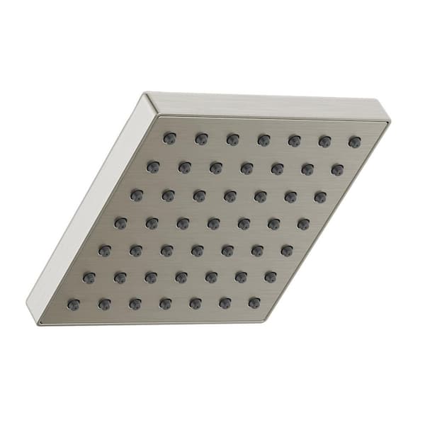 Delta Modern 1-Spray Patterns 1.75 GPM 5 in. Wall Mount Fixed Shower Head in Stainless