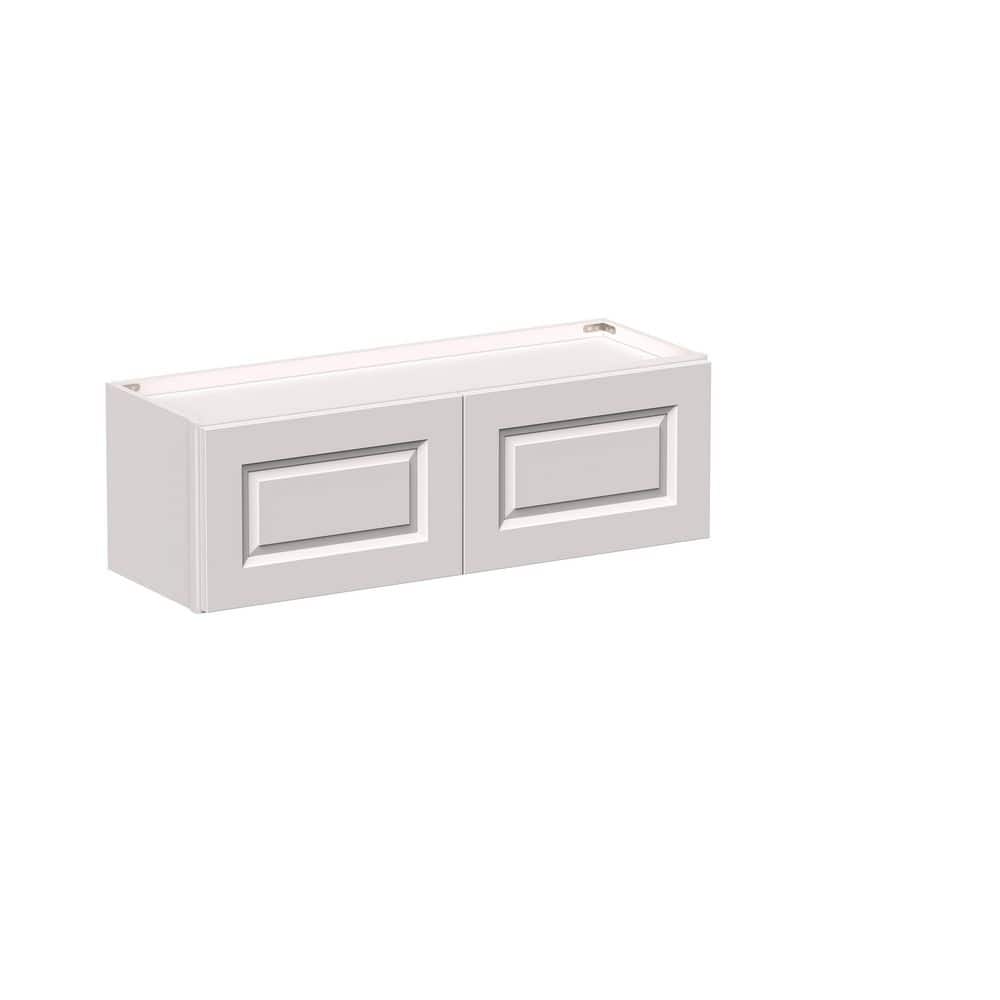"Raised Panel 36"" W x 12"" D x 12"" H Wood Frame Ready to Assemble Wall Bridge Kitchen Cabinet in Glacier White" price history on PriceWatchPro