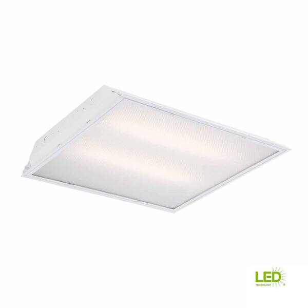 Commercial Electric 2 ft. x 2 ft. 96-Watt Equivalent Integrated LED White  Troffer, 4000K CETR22BL20PD - The Home Depot