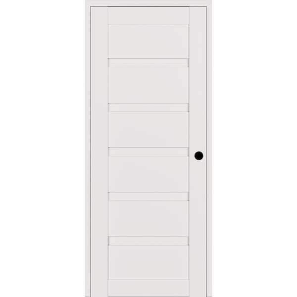 Belldinni Louver Diy-Friendly 36 in. x 79,375 in. Left-Hand Snow White Wood Composite Single Swing Interior Door