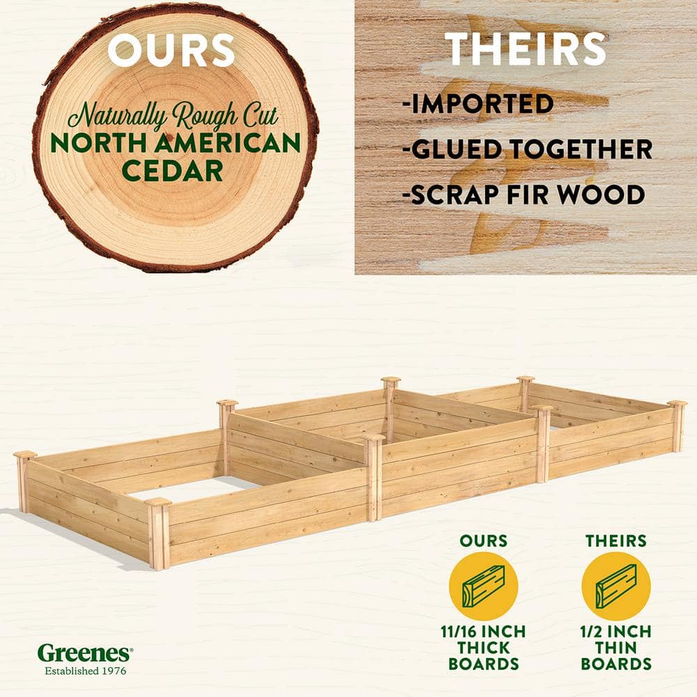 Cedar Wood Tall Tiers Raised Garden Bed