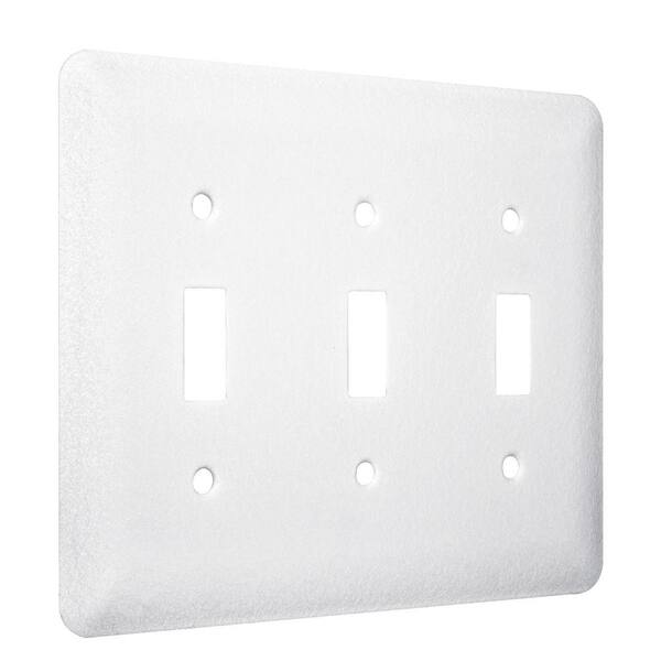 TAYMAC White 3-Gang Toggle Wall Plate (1-Pack)