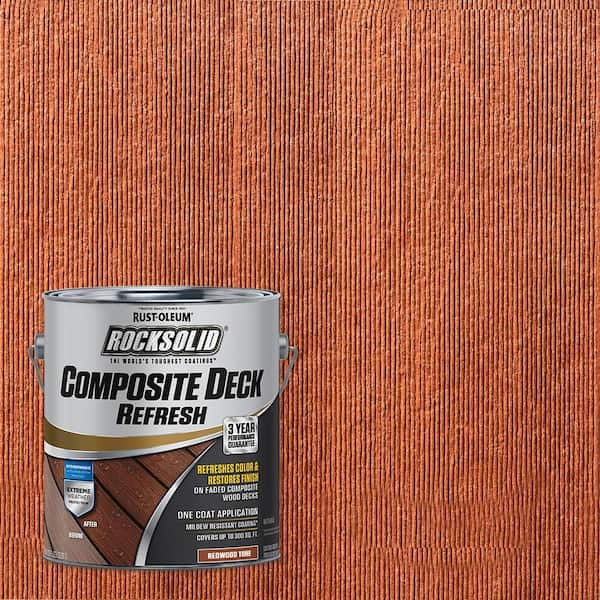 Rust Oleum RockSolid 1 Gal. Redwood Composite Deck Coating 2 Pack