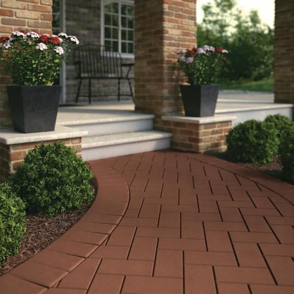 Pavestone - Holland 7.87 in. x 3.94 in. x 1.77 in. River Red Concrete Paver