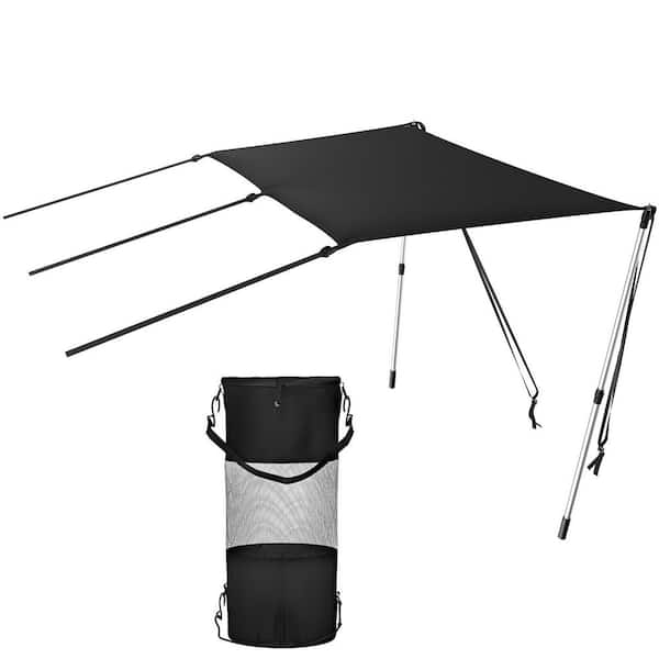 VEVOR T-Top Sun Shade Kit 4 ft. x 5 ft., UV-Proof 600D Polyester T-Top Extension Kit with Rustproof Steel Telescopic Poles