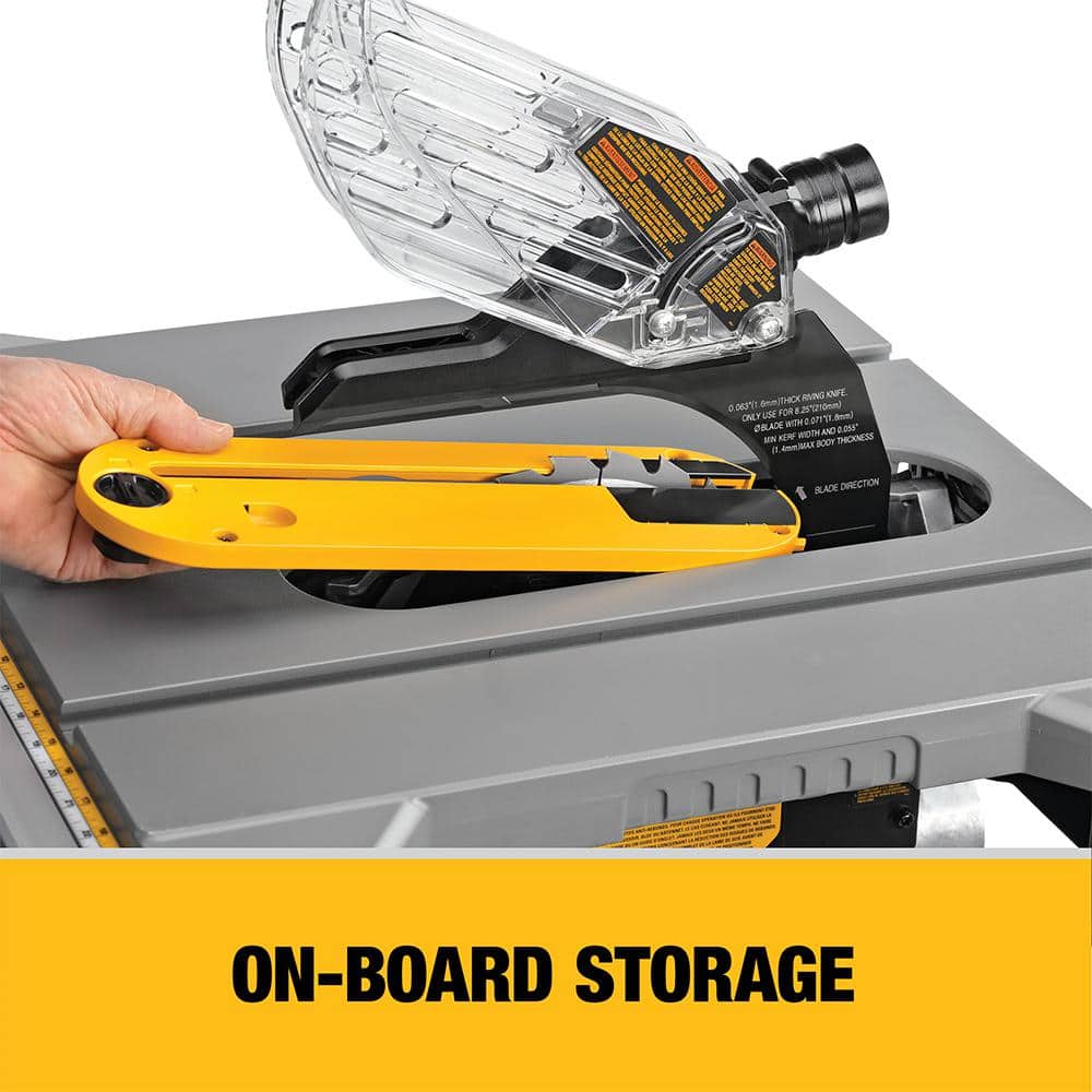DEWALT 15 Amp Corded 8-1/4 in. Compact Jobsite Tablesaw with Compact Table Saw Stand DWE7485WS
