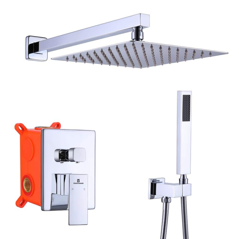 Single Handle 2-Spray Rain Tub and Shower Faucet 2 GPM with High Pressure H