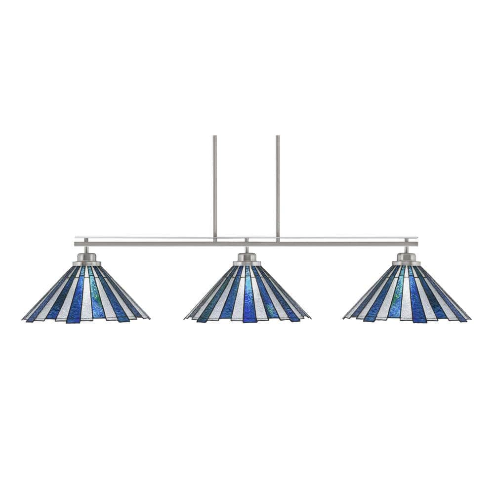 Monroe 3-Light Billiard Light, Round Fitter, Brushed Nickel Finish, 16 in. 