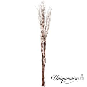 12-Pieces Natural Dry Branches Authentic Willow Sticks, Home, and Wedding Craft 59 in, Peeled Brown, Vase Fillers
