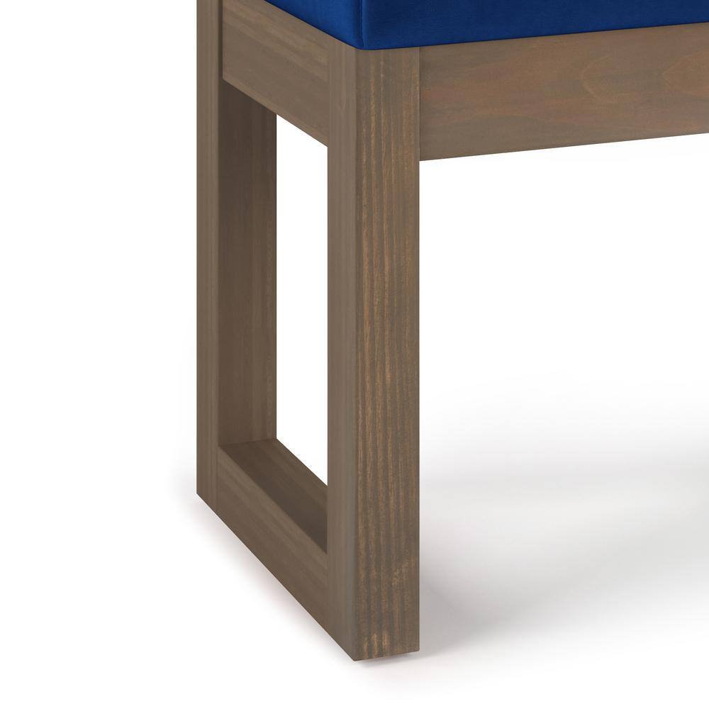 Milltown 26-inch Sleek Blue Velvet Contemporary Footstool Ottoman