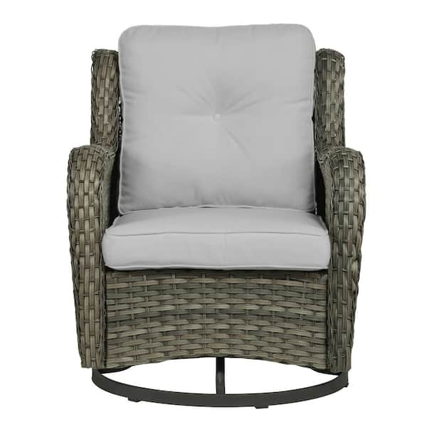 Uixe Patio Swivel Wicker Bistro Set for Patio Porch Pool Outdoor ...