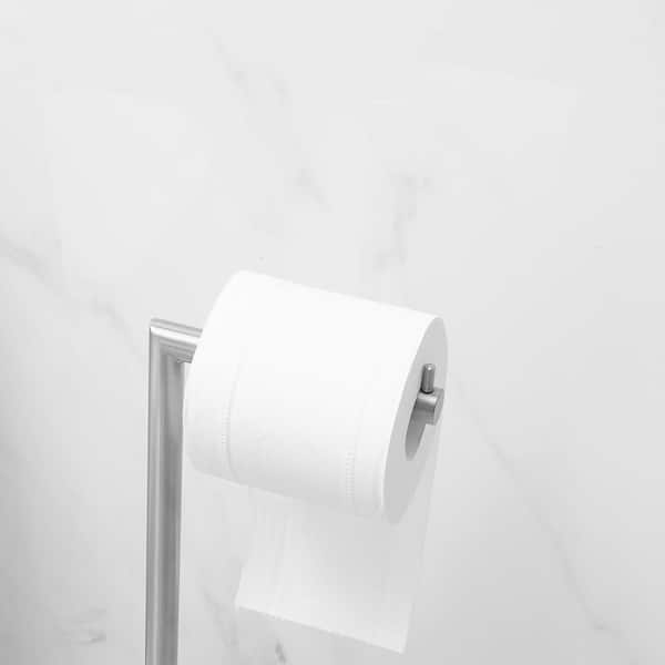 Moen Sage Brushed Nickel Freestanding Spring-loaded Toilet Paper Holder in  the Toilet Paper Holders department at