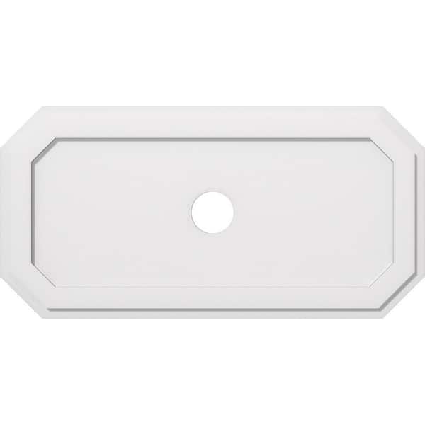 Ekena Millwork 40 in. W x 20 in. H x 4 in. ID x 1 in. P Emerald Architectural Grade PVC Contemporary Ceiling Medallion