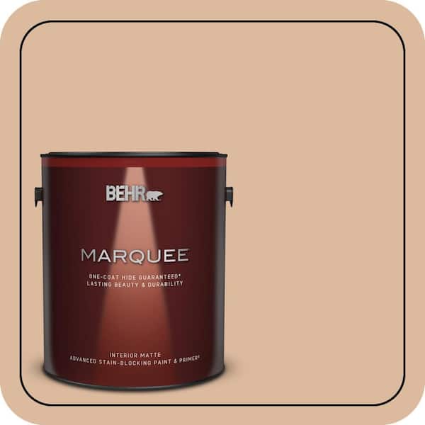 BEHR MARQUEE 1 gal. #PPU3-09 Pumpkin Cream Matte Interior Paint