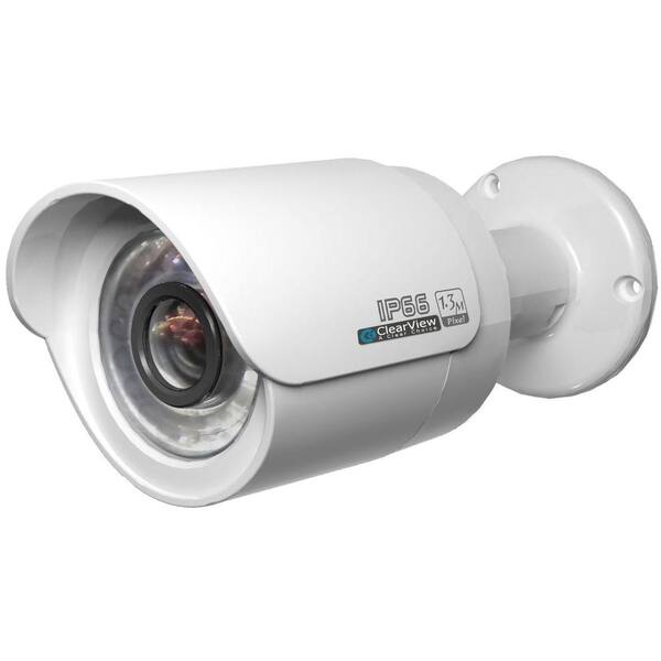 ClearView Wired 1080p Indoor/Outdoor Weatherproof IP Bullet Surveillance Camera with 65 ft. IR Range
