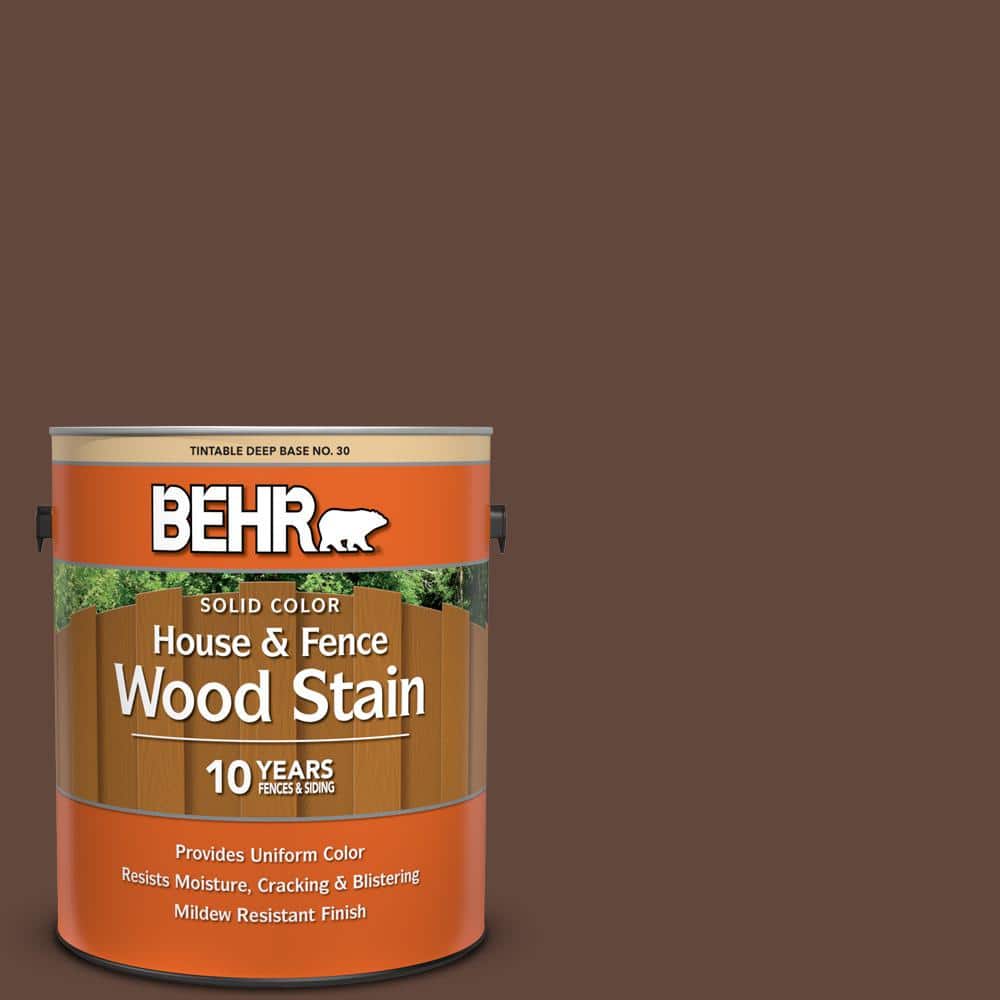 1 gal. #S-G-760 Chocolate Coco Solid Color House and Fence Exterior Wood St