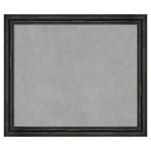 Amanti Art Rustic Pine Black Narrow 27 in. x 23 in Framed Magnetic Board
