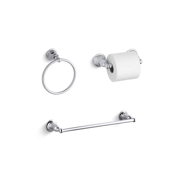 KOHLER Kelston 3-Piece Bath Hardware Set in Polished Chrome