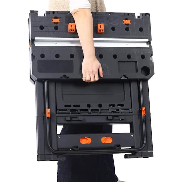 Siavonce 25.2 in. D x 31.2 in. W Portable Folding Work Table, 2-in