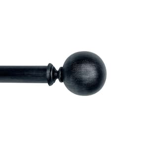 Heirloom 72 in. - 144 in. Textured Ball Adjustable Single 1 in. diam. Rod in Black/Silver