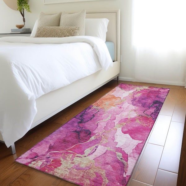 Chantille Machine Washable Indoor/Outdoor Abstract ACN1785 Garnet 2 ft. 3 in. x 7 ft. 6 in. Runner Rug