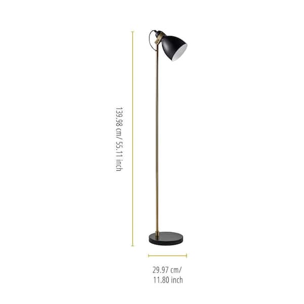 Teamson Home Quincy Floor Lamp With Black Marble Base Antique Brass Vn L00060 Teamson Home Quincy Floor Lamp With, Arquer 66 93 Arc Floor Lamp By Versanora Vn L00010