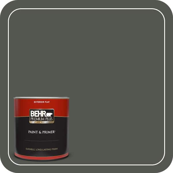 BEHR PREMIUM PLUS 1 qt. #ECC-47-3 Twilight Forest Flat Exterior Paint & Primer