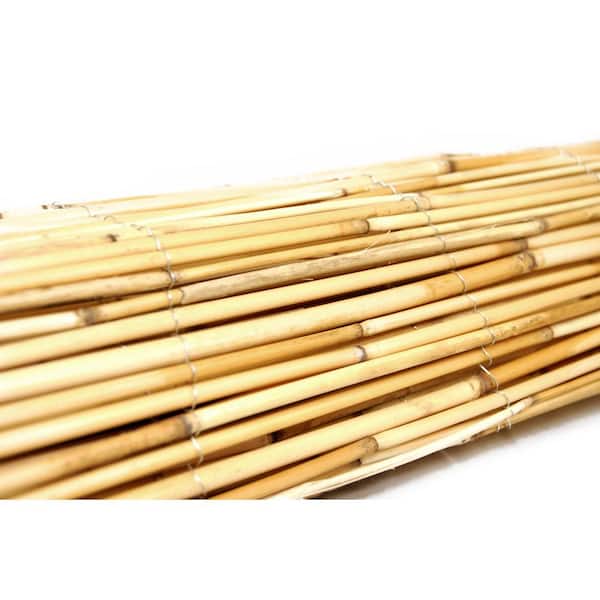 4 ft. H x 8 ft. L Tan Bamboo Reed Fencing Panel Decorative Screen Fence for Backyard Garden Fencing Divider