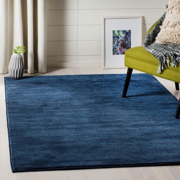 Vision Navy 6 ft. x 9 ft. Solid Area Rug