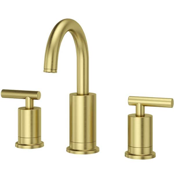 Contempra 8 in. Widespread 2-Handle Bathroom Sink Faucet in Brushed Gold