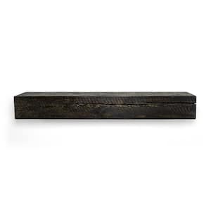 48 in. W x 6 in. D Solid Timber Midnight Black Fireplace Cap-Shelf Mantel