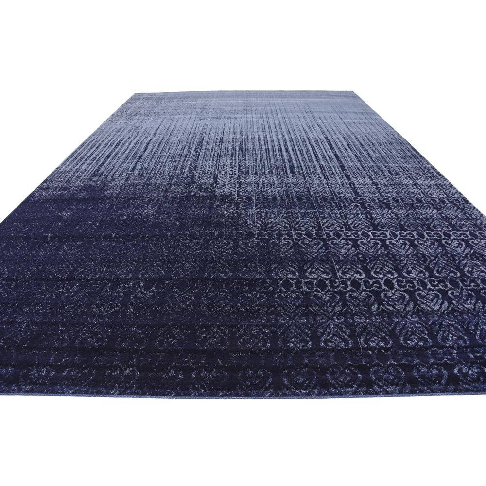 Reversible Tufted Blue Spot 10' x 14' Easy Care Rug