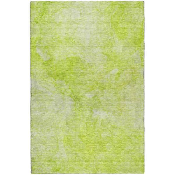 Dream Shag Premium Machine Washable Abstract ADS688 Aloe 10 ft. x 14 ft. Area Rug