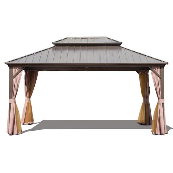 Gardenbee 10 ft. x 14 ft. Outdoor Gazebo with Double