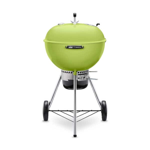 veteraan gespannen Koopje Weber 22 in. Master-Touch Charcoal Grill in Spring Green 14511601 - The  Home Depot