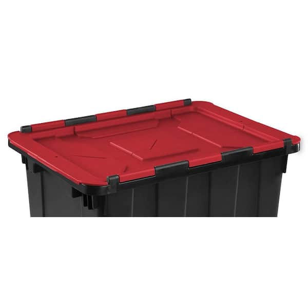 Sterilite Storage Container, Red, 18 Gallons