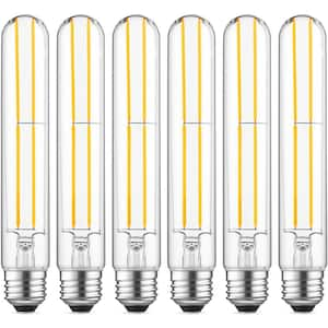 6-Watt E26 Dimmable Tubular Light Bulb Edison LED Light Bulb in Cool White (6 Pack)