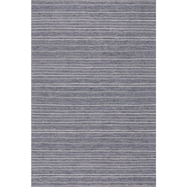 Skipper Stripe Handwoven Navy 8 ft. x 10 ft. Outdoor Area Rug
