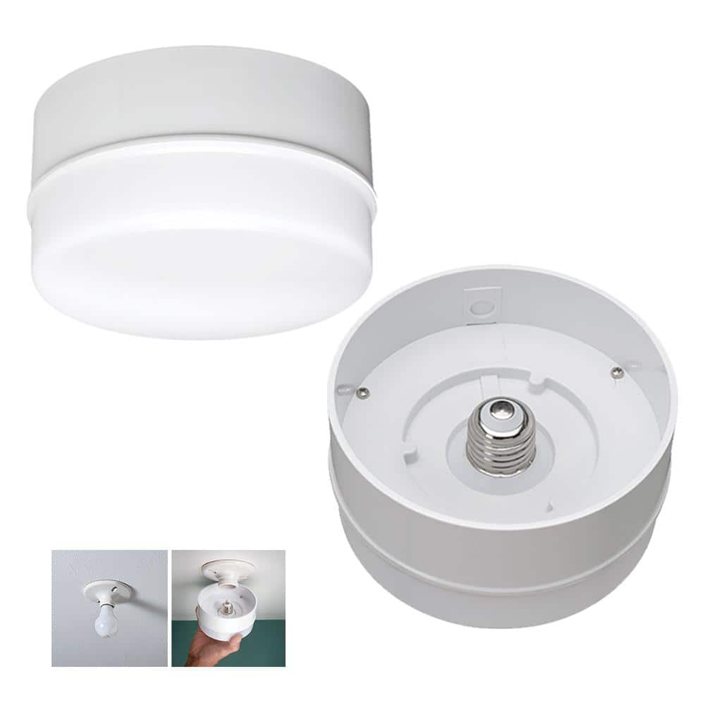 Spin Light 5 in. Closet Utility Light LED Flush Mount Ceiling Light 600 Lumens 8.5W Bright White 4000K Install E26 Base price history on PriceWatchPro