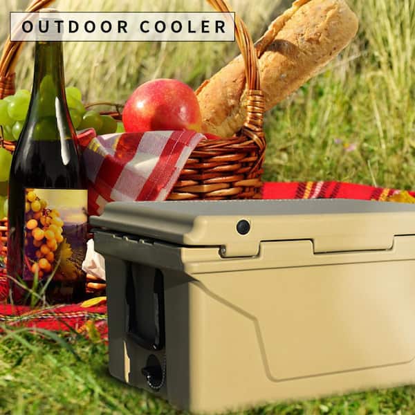 AUTMOON 65 qt. Outdoor Cooler Fish Ice Chest Box Beer Box Fishing