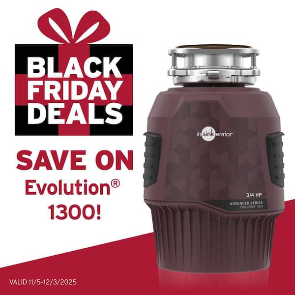 Evolution 1300, 3/4 HP Food Waste Disposer, Advanced Series Continuous Feed Garbage Disposal with Boost Injection System