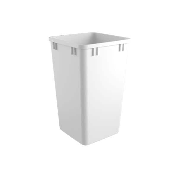 White 27 Quart Polymer Replacement Trash Container