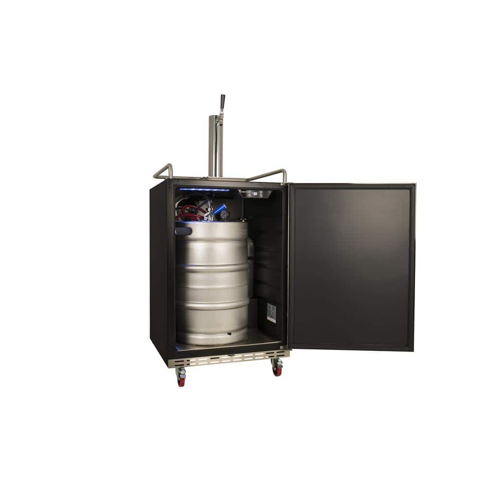 Stainless Steel Single Tap Built-In Kegerator with Reversible Door