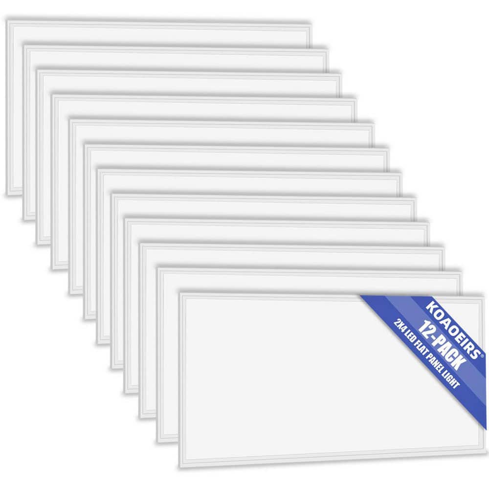 2 ft. x 4 ft. 7800 Lumens Integrated LED Panel Light, 5000K LED Flat Panel Light 0-10-Volt Dimmable ETL Listed (12-Pack) price history on PriceWatchPro