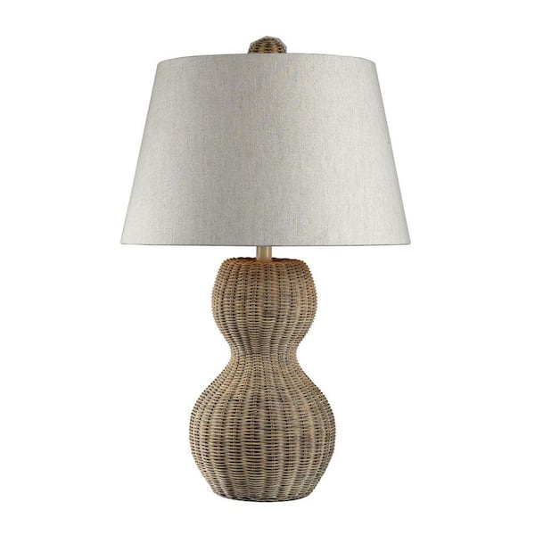 Titan Lighting Sycamore Hill 26 in. Light Rattan Natural Table Lamp